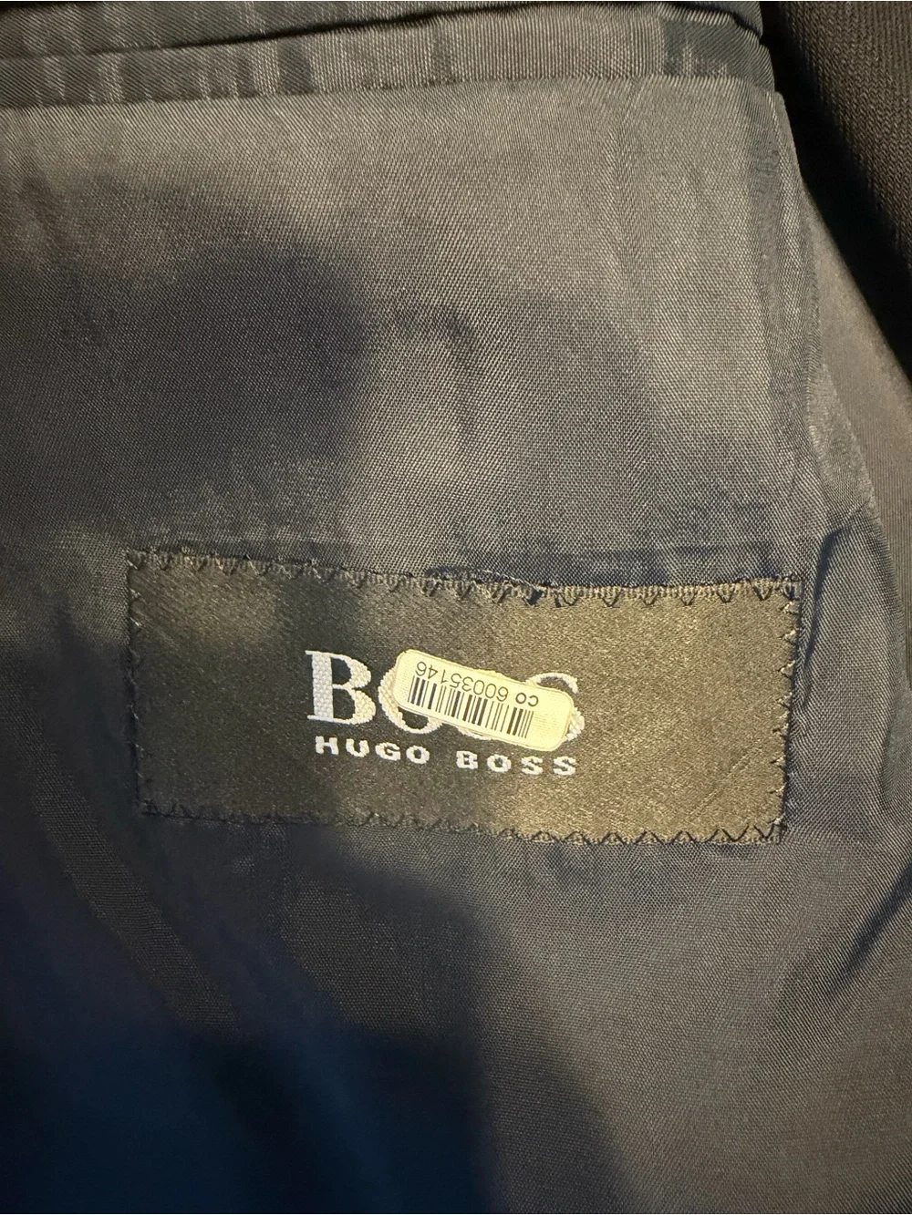 Hugo Boss Black Blazer with Interior Logo Patch and Matching Pants